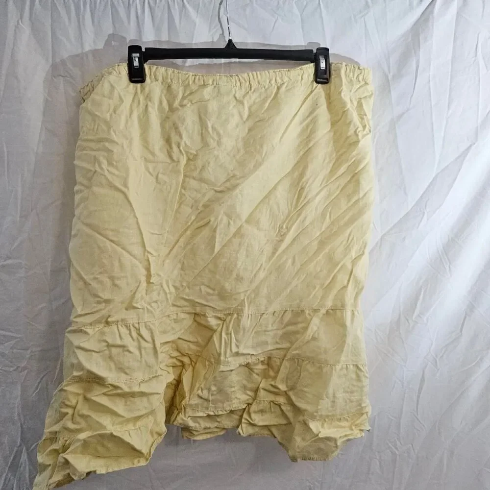 Vintage y2k merona yellow plus size skirt